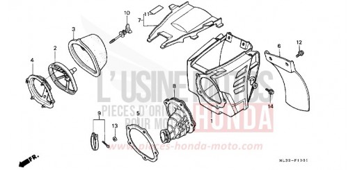 LUFTFILTER (CR500RM-) CR500RN de 1992